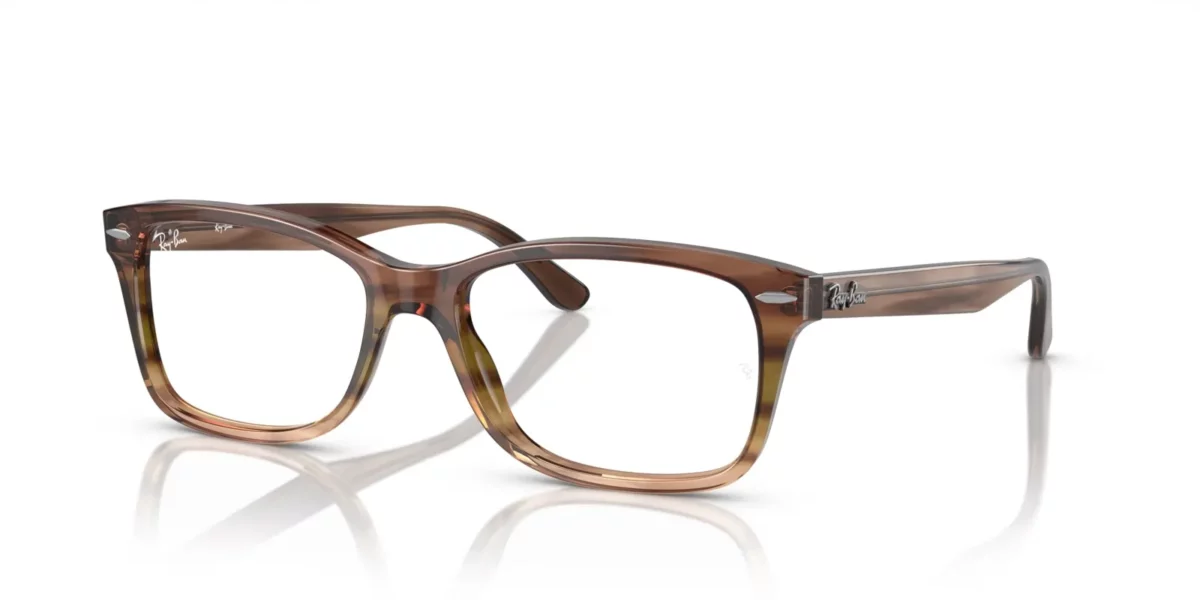 Ray-Ban RX5428 8255 - Striped Brown & Green