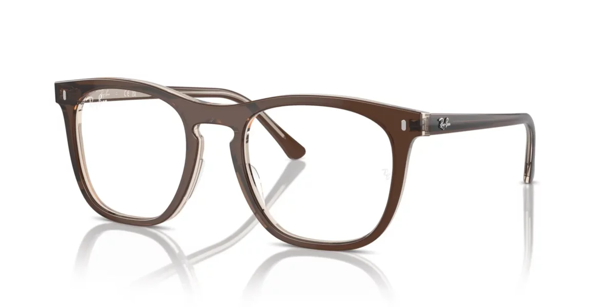 Ray-Ban RX2210V 8365 - Brown on Transparent Light Brown