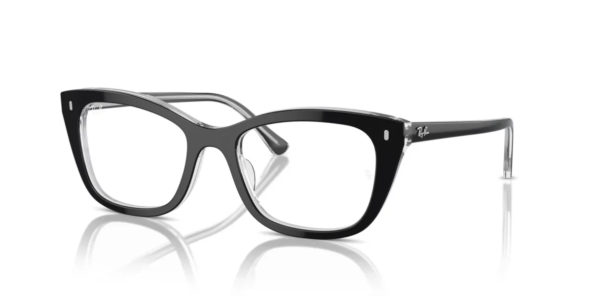 Ray-Ban RX5433 2034 - Black on Transparent
