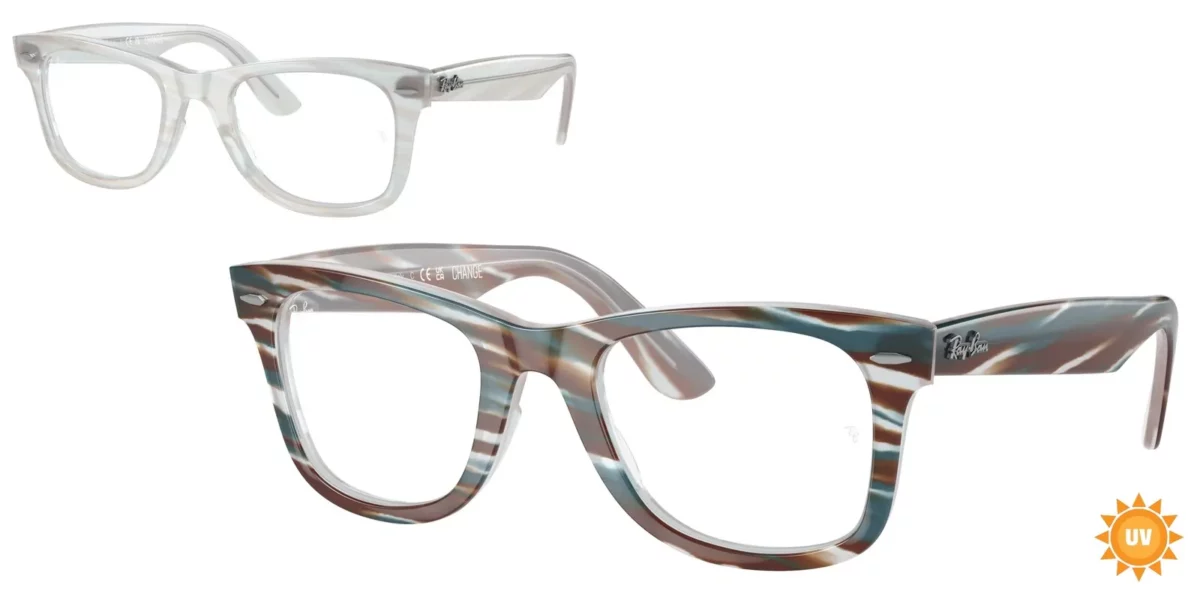 Ray-Ban RX4340V 8382 Photo Striped Light Blue
