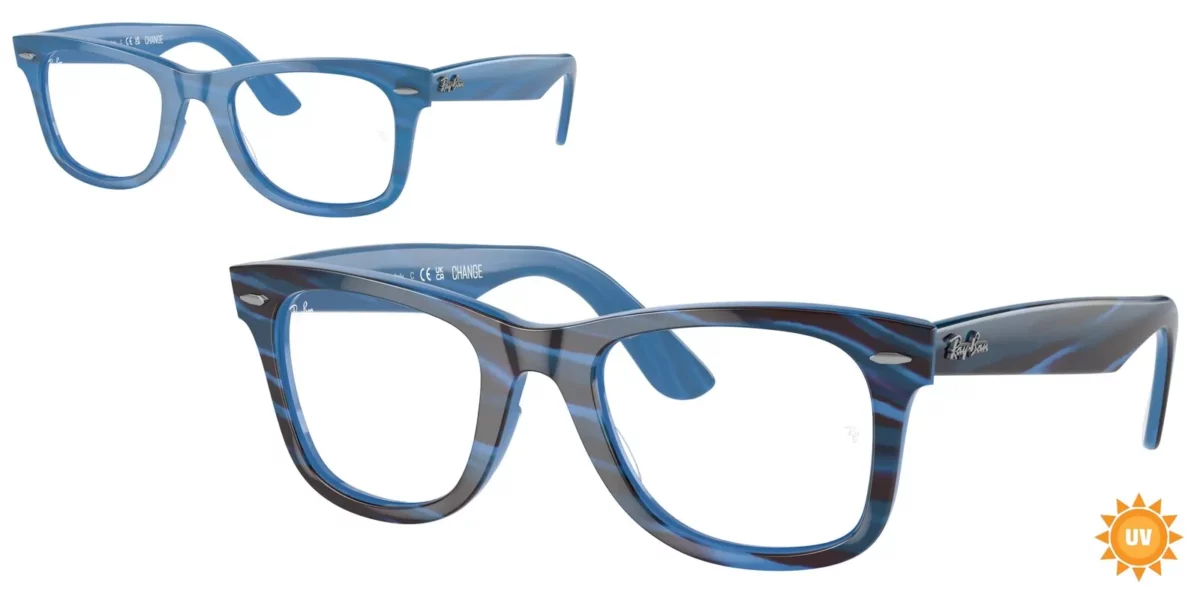 Ray-Ban RX4340V 8384 - Photo Striped Blue
