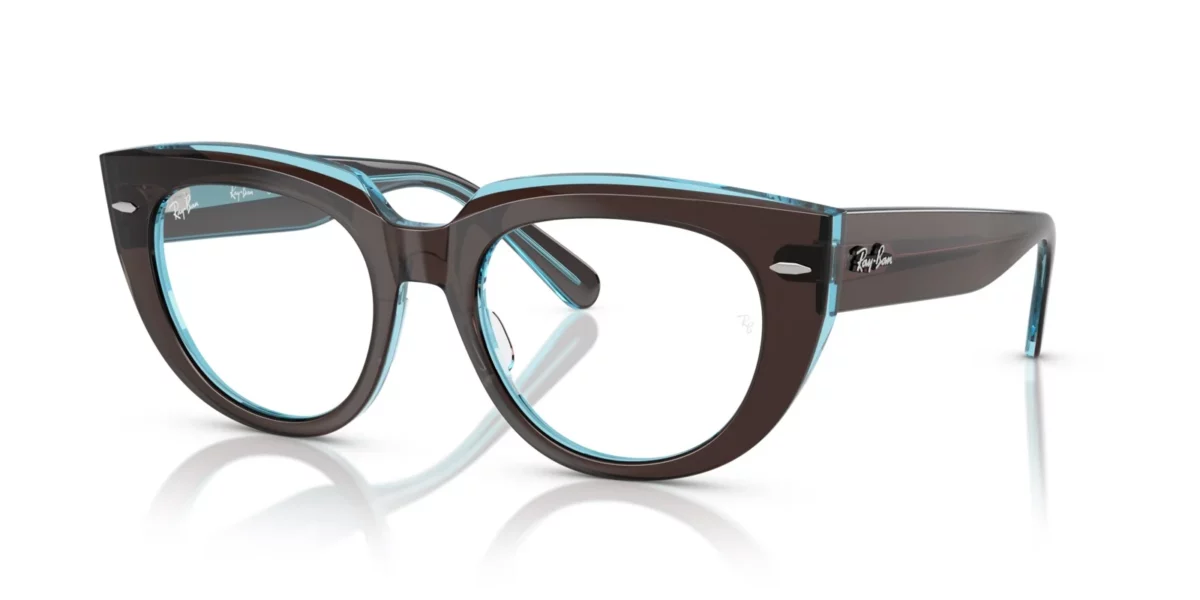 Ray-Ban RX5586 8366 - Brown on Transparent Blue